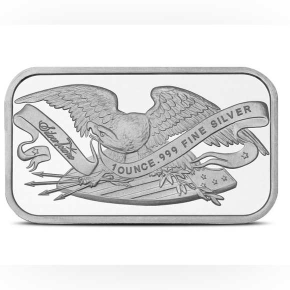 1 oz. Fine SilverTowne Retro Eagle Bar, NIP - Picture 1 of 7